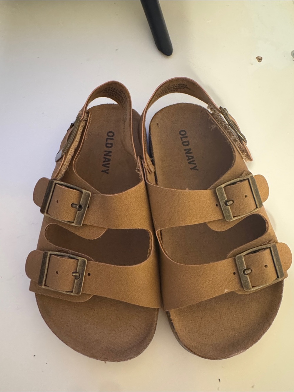Old Navy Kids' Brown Double Buckle Sandals NWOT